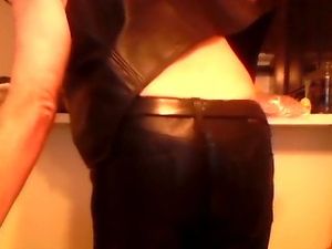 Custom made leather jeans from San Francisco