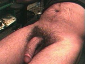 Just a semi-limp dick pic of me lay'n back resting after a great breeding session .