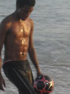 Soccer in the beach