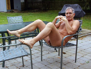 dad+naked+outside+feet+hairy+chest