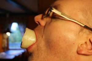 Me eating my own frosen cum