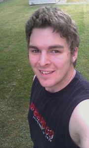 was outside playing disc golf