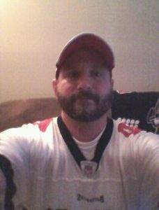 Beard white Bucs jersey