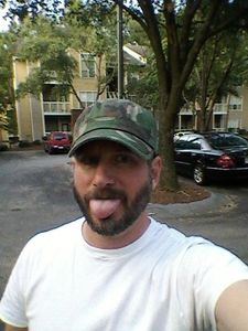 Me tongue out camo cap