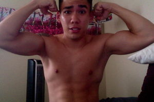 Flexin'. I LOVE ARMPITS. More pungent = more horny.