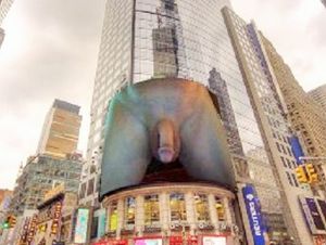 Up on a marquee.  LOL