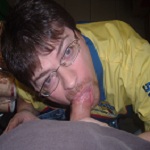 Me sucking a studd at home before work