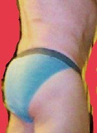 3.  My blue string bikini underwear