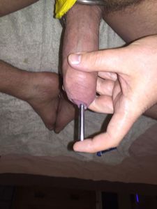Sounding my cock