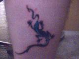 My leezard leezard.  If you look close, there is an ankh on his head.  I just thought it was cool.  Right calf on the outside, not the back.