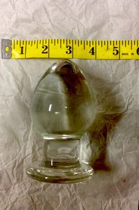 Cant wait to try this bad boy out!  Biggest glass buttplug Ive ever seen.