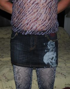 tied behind back
