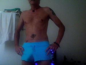 see my little cock outlining my shorts?