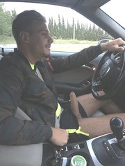 in the car