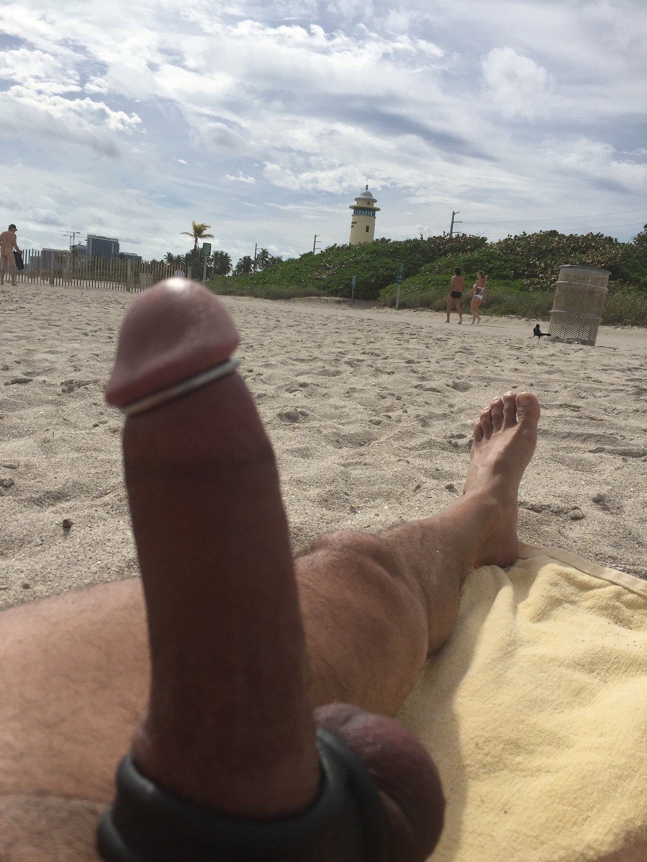 Taking dick on the beach