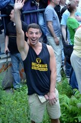 don't you wave to your friends when you're pissing?  :->