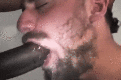 gagging on black cock
