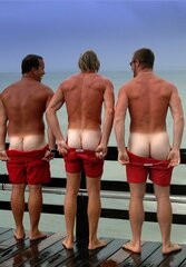 bright white butts