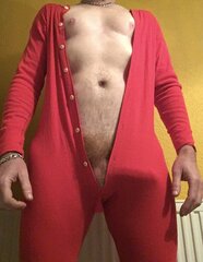 Jonny's bulge in Union suit