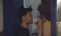 Suck in mensroom