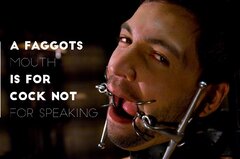 A faggots mouth