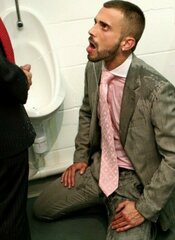 he's gonna have to go change before going back to the office ..