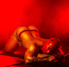 Club ''Poz-Demon'' Josh on stage having just received CRF19 Blood bag.jpg