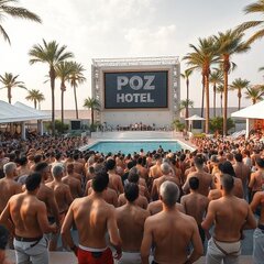 hotel main stage and main pool