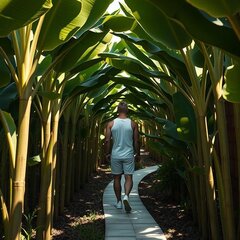 part 19 Jake walking through the banana tree garden