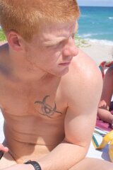 ** grabs the sun tan lotion