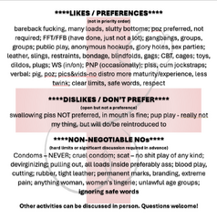 My preferences and limits as of Jan 11 2026